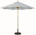 13164 - Galtech International - 9' Round Umbrella 64: Spa LW: Light WoodSunbrella Solid Colors - Quick Ship -