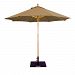 13268 - Galtech International - 9' Round Double Pulley Umbrella 68: Teak LW: Light WoodSunbrella Solid Colors - Quick Ship -