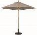 13149 - Galtech International - 9' Round Umbrella 49: Cocoa LW: Light WoodSunbrella Solid Colors - Quick Ship -