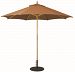 13165 - Galtech International - 9' Round Umbrella 65: Brick LW: Light WoodSunbrella Solid Colors - Quick Ship -