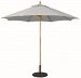 13144 - Galtech International - 9' Round Umbrella 44: Granite LW: Light WoodSunbrella Solid Colors - Quick Ship -