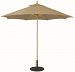 13680 - Galtech International - 9' Octagon Commercial Umberalla 80: Sesame Linen LW: Light WoodSunbrella Patterns - Quick Ship -