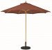 13688 - Galtech International - 9' Octagon Commercial Umberalla 88: Henna Dupione LW: Light WoodSunbrella Patterns - Quick Ship -