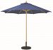 13658 - Galtech International - 9' Octagon Commercial Umberalla 28: Navy LW: Light WoodSunbrella Solid Colors - Quick Ship -
