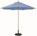 13674 - Galtech International - 9' Octagon Commercial Umberalla 74: Capri LW: Light WoodSunbrella Solid Colors - Quick Ship -