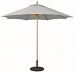 13644 - Galtech International - 9' Octagon Commercial Umberalla 44: Granite LW: Light WoodSunbrella Solid Colors - Quick Ship -