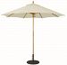 13197 - Galtech International - 9' Round Umbrella 97: Sand Dupione LW: Light WoodSunbrella Patterns - Quick Ship -