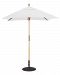 16154 - Galtech International - Cafe and Bistro - 6x6' Square Umberalla 54: Natural LW: Light WoodSunbrella Solid Colors -