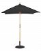 16150 - Galtech International - Cafe and Bistro - 6x6' Square Umberalla 50: Black LW: Light WoodSunbrella Solid Colors - Quick Ship -
