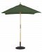 16152 - Galtech International - Cafe and Bistro - 6x6' Square Umberalla 52: Forest Green LW: Light WoodSunbrella Solid Colors - Quick Ship -