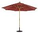 183LW71 - Galtech International - 11' Round Shade with Quad Pulley 71: Bay Brown LW: Light WoodSunbrella Solid Colors -