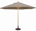 183LW49 - Galtech International - 11' Round Shade with Quad Pulley 49: Cocoa LW: Light WoodSunbrella Solid Colors - Quick Ship -