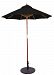 211DW50 - Galtech International - Café & Bistro - 6' Threaded Octagon Umberalla 50: Black DW: Dark WoodSunbrella Solid Colors - Quick Ship -