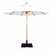 23254 - Galtech International - 9' Double Pulley Octagonal Umbrella 54: Natural DW: Dark WoodSunbrella Solid Colors - Quick Ship -