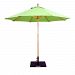 23246 - Galtech International - 9' Double Pulley Octagonal Umbrella 46: Parrot DW: Dark WoodSunbrella Solid Colors - Quick Ship -