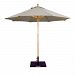 23249 - Galtech International - 9' Double Pulley Octagonal Umbrella 49: Cocoa DW: Dark WoodSunbrella Solid Colors - Quick Ship -