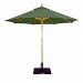 23252 - Galtech International - 9' Double Pulley Octagonal Umbrella 52: Forest Green DW: Dark WoodSunbrella Solid Colors - Quick Ship -
