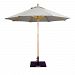 23285 - Galtech International - 9' Double Pulley Octagonal Umbrella 85: Stone Linen DW: Dark WoodSunbrella Patterns - Quick Ship -