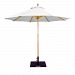 23251 - Galtech International - 9' Double Pulley Octagonal Umbrella 51: Canvas DW: Dark WoodSunbrella Solid Colors - Quick Ship -