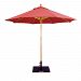 23226 - Galtech International - 9' Double Pulley Octagonal Umbrella 26: Cardinal Red DW: Dark WoodSuncrylic - Quick Ship -