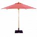 23281 - Galtech International - 9' Double Pulley Octagonal Umbrella 81: Bravada Salsa DW: Dark WoodSunbrella Patterns - Quick Ship -