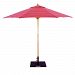 23286 - Galtech International - 9' Double Pulley Octagonal Umbrella 86: Harwood Crimson DW: Dark WoodSunbrella Patterns - Quick Ship -