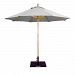 23255 - Galtech International - 9' Double Pulley Octagonal Umbrella 55: Taupe DW: Dark WoodSunbrella Solid Colors - Quick Ship -