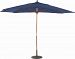 279DW58 - Galtech International - 8' x 11' Oval Shade with Quad Pulley 58: Navy DW: Dark WoodSunbrella Solid Colors - Quick Ship -