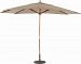 279DW76 - Galtech International - 8' x 11' Oval Shade with Quad Pulley 76: Heather Beige DW: Dark WoodSunbrella Solid Colors - Quick Ship -