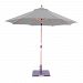 537TK39 - Galtech International - Rotational Tilt - 9' Round Umbrella 39: Stone Gray TK: TeakSuncrylic - Quick Ship -