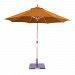537TK65 - Galtech International - Rotational Tilt - 9' Round Umbrella 65: Brick TK: TeakSunbrella Solid Colors - Quick Ship -