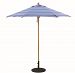 532TK82 - Galtech International - Designer - 9' Round Quad Pulley Umbrella 82: Dolce Oasis TK: TeakSunbrella Patterns - Quick Ship -