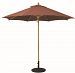 532TK63 - Galtech International - Designer - 9' Round Quad Pulley Umbrella 63: Henna TK: TeakSunbrella Solid Colors - Quick Ship -
