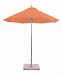 722sr35 - Galtech International - Manual Lift - 7.5' Round Umbrella 35: Mandarin Orange SR: SilverSuncrylic - Quick Ship -