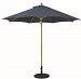 532TK58 - Galtech International - Designer - 9' Round Quad Pulley Umbrella 58: Navy TK: TeakSunbrella Solid Colors - Quick Ship -