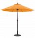 636mb35 - Galtech International - 9' Manual Tilt Octagonal Aluminum Umbrella 35: Mandarin Orange MB: BronzeSuncrylic - Quick Ship -