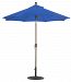 727LT73 - Galtech International - Deluxe Auto Tilt - 7.5' Round Umbrella 73: True Blue LT: LatteSunbrella Solid Colors - Quick Ship -