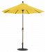 727AB77 - Galtech International - Deluxe Auto Tilt - 7.5' Round Umbrella 77: Sunflower Yellow AB: Antique BronzeSunbrella Solid Colors - Quick Ship -
