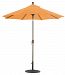 727rc35 - Galtech International - Deluxe Auto Tilt - 7.5' Round Umbrella 35: Mandarin Orange RC: Rib ChampagneSuncrylic - Quick Ship -