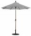 727W55 - Galtech International - Deluxe Auto Tilt - 7.5' Round Umbrella 55: Taupe W: WhiteSunbrella Solid Colors - Quick Ship -