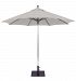 732AB85 - Galtech International - 9' Octagon Commercial Umbrella 85: Stone Linen AB: Antique BronzeSunbrella Patterns - Quick Ship -