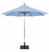 732SR48 - Galtech International - 9' Octagon Commercial Umbrella 48: Air Blue SR: SilverSunbrella Solid Colors - Quick Ship -