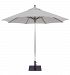 732sr44 - Galtech International - 9' Octagon Commercial Umbrella 44: Granite SR: SilverSunbrella Solid Colors - Quick Ship -