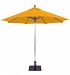 732AB47 - Galtech International - 9' Octagon Commercial Umbrella 47: Tangerine AB: Antique BronzeSunbrella Solid Colors - Quick Ship -