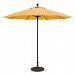 735ab35 - Galtech International - 9' Commercial Octagonal Umbrella 35: Mandarin Orange AB: Antique BronzeSuncrylic - Quick Ship -