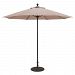 735BK76 - Galtech International - 9' Commercial Octagonal Umbrella 76: Heather Beige BK: BlackSunbrella Solid Colors - Quick Ship -