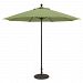 735BK67 - Galtech International - 9' Commercial Octagonal Umbrella 67: Fern BK: BlackSunbrella Solid Colors - Quick Ship -