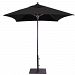 762SR50 - Galtech International - Manual Lift - 6' x 6' Square Umbrella 50: Black SR: SilverSunbrella Solid Colors - Quick Ship -