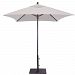 762SR51 - Galtech International - Manual Lift - 6' x 6' Square Umbrella 51: Canvas SR: SilverSunbrella Solid Colors - Quick Ship -
