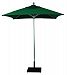 762AB76 - Galtech International - Manual Lift - 6' x 6' Square Umbrella 76: Heather Beige AB: Antique BronzeSunbrella Solid Colors -